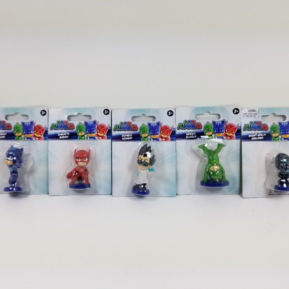 PJ Masks Action Figures Cake decoration set approximately 2" + - Picture 1 of 11
